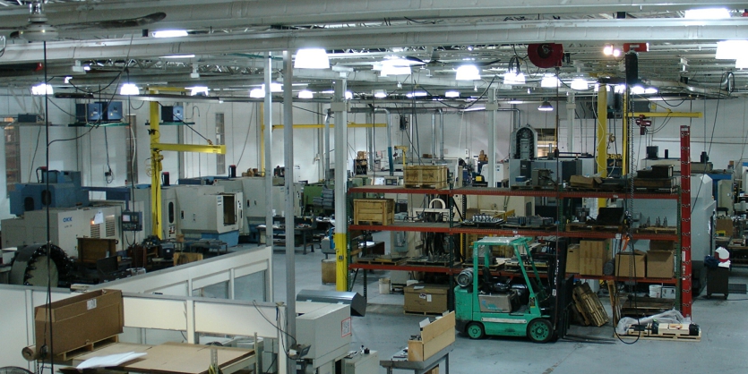 Main machining area view from mezzanine